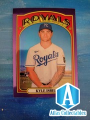 2021 Topps Heritage Chrome Purple Refractors #594 Kyle Isbel